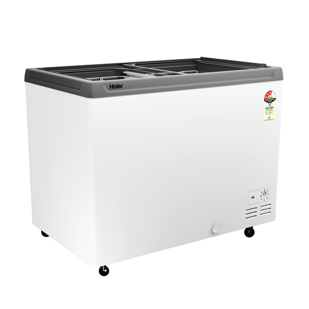 Haier 575L Glass Top Deep Freezer| 2026 STAR Rating (White)